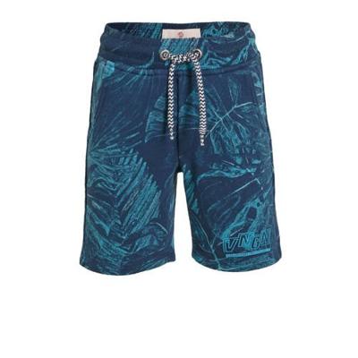 Vingino sweatshort Rahoz met all over print blauw/zeeblauw
