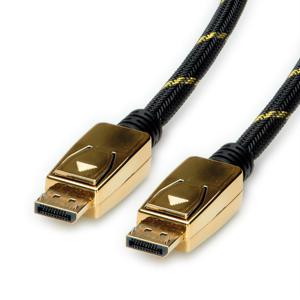 ROLINE 11.04.5922 DisplayPort kabel 3 m Zwart, Goud