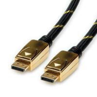 ROLINE 11.04.5922 DisplayPort kabel 3 m Zwart, Goud - thumbnail