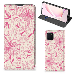 Samsung Galaxy Note 10 Lite Smart Cover Pink Flowers