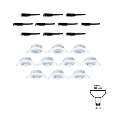 Paulmann 93400 LED-inbouwlamp Set van 10 stuks LED GU10 Wit