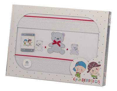 Gamberritos laken set grijs beren 3-delig klein Gamberritos laken set grijs beren 3-delig klein