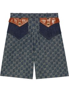 Gucci short en jean à délavage écologique - Bleu