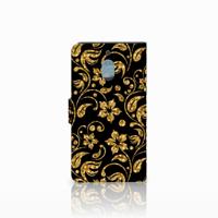 Nokia 2.1 (2018) Hoesje Gouden Bloemen