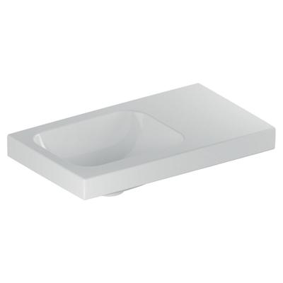 Geberit iCon Light fontein 53x31 cm, 1 kraangat, zonder overloop aflegvlak rechts, wit Geberit iCon Light fontein 53x31 cm, 1 kraangat, zonder overloop aflegvlak rechts, wit