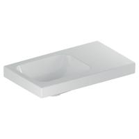 Geberit iCon Light fontein 53x31 cm, 1 kraangat, zonder overloop aflegvlak rechts, wit