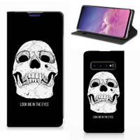 Mobiel BookCase Samsung Galaxy S10 Skull Eyes