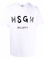 MSGM t-shirt à logo imprimé - Blanc - thumbnail