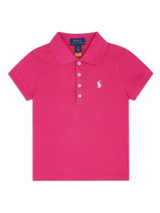 Ralph Lauren Kids polo à motif Polo Pony - Rose