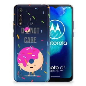 Motorola Moto G8 Power Lite Siliconen Case Donut Roze