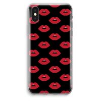 Lips: iPhone XS Max Transparant Hoesje - thumbnail