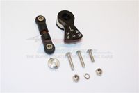 GPM Spring Steel Anti-Thread Tie Rod with Alu. Servo Horn 25T, Zwart - Arrma Kraton 6S - thumbnail