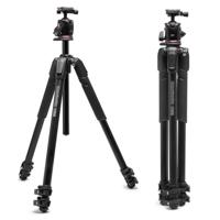 Manfrotto 055XPRO AS, 3-Section Aluminium Camera Tripod, Photo-Kit with XPRO Ball Head, 90 Degree Column, 15kg Payload, Arca-Swiss Plate for DSLR/Mirrorless, Tripod for Camera, Photo Shooting Support