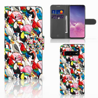 Samsung Galaxy S10 Telefoonhoesje met Pasjes Birds