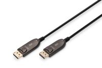 Digitus AK-340107-200-S DisplayPort-kabel DisplayPort / Glasvezel Aansluitkabel DisplayPort-stekker, DisplayPort-stekker 20.00 m Zwart 8K UHD - thumbnail