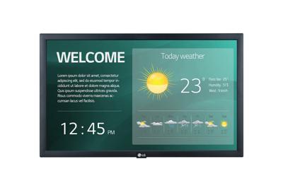 LG 22SM3G-B beeldkrant Digitale signage flatscreen 54,6 cm (21.5") IPS Wifi 250 cd/m² Full HD Zwart Type processor 16/7