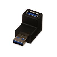 LINDY USB 3.0 90 graden omlaag Type A mannelijke naar een vrouwelijke rechtshoek-adapter