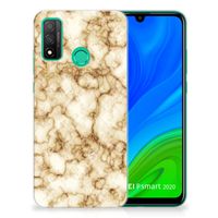 Huawei P Smart 2020 TPU Siliconen Hoesje Marmer Goud