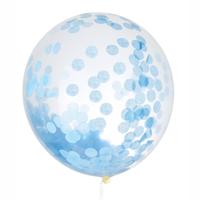 Mega confetti ballon blauw 60cm House of Gia