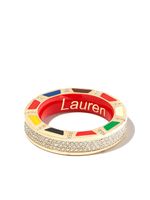 Lauren Rubinski bague en or 14ct pavée de diamants - Multicolore