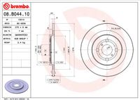 Remschijf BREMBO, Remschijftype: Massief, u.a. für Toyota, Daihatsu - thumbnail