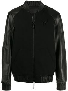 Giuseppe Zanotti veste zippée bi-matières - Noir