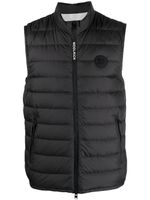 Woolrich gilet matelassé à patch logo - Noir