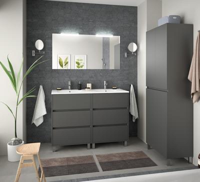 Muebles Rise staand badmeubel 120cm mat grijs Muebles Rise staand badmeubel 120cm mat grijs