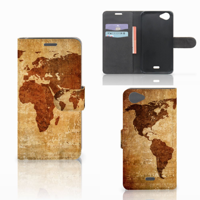 Wiko Rainbow Jam Flip Cover Wereldkaart