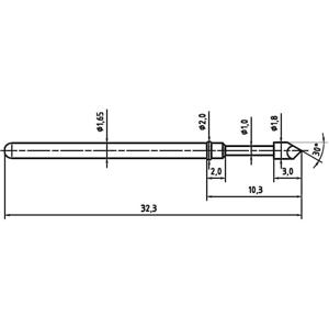 PTR Hartmann 2021-H-1.5N-RH-1.8 Precisietestpen met veercontact