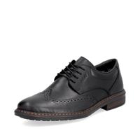 Rieker 17620 lederen brogues met geperforeerd leer patroon, Zwart, 42 EU