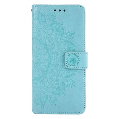 Shop4 - Samsung Galaxy A02s Hoesje - Wallet Case Mandala Patroon Mint Groen