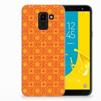 Samsung Galaxy J6 2018 TPU bumper Batik Oranje - thumbnail