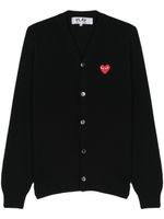 Comme Des Garçons Play cardigan en laine à patch cœur - Noir - thumbnail