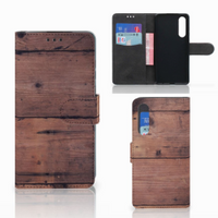 Huawei P30 Book Style Case Old Wood - thumbnail