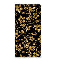 Motorola Edge 20 Pro Smart Cover Gouden Bloemen