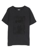 Karl Lagerfeld Kids t-shirt à logo imprimé - Gris