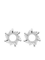 Amina Muaddi puces d'oreilles à ornements en cristal - Argent