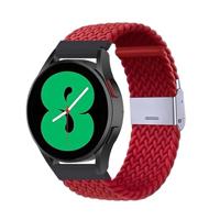 By Qubix - Compatible met Garmin Forerunner 255 - Braided nylon bandje - Rood - Compatible Garmin bandje - Bandbreedte: 22mm