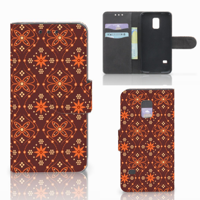 Samsung Galaxy S5 Mini Telefoon Hoesje Batik Brown