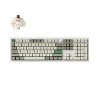 Keychron Q6 Max QMK/VIA Bluetooth Draadloos /2.4 GHz/USB-C Bedraad Mechanisch Toetsenbord, Programmeerbare RGB LED Hot-Swappable Gateron Brown Schakelaar voor Mac Windows Linux - Wit
