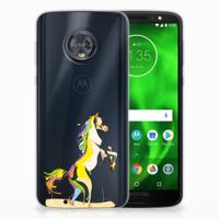 Motorola Moto G6 Telefoonhoesje met Naam Horse Color