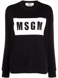 MSGM pull à logo imprimé - Noir