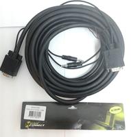 Microconnect MONGG7BMJ - videokabel-adapter (7 m, VGA (D-Sub) + 3,5 mm, VGA (D-Sub) + 3,5 mm, zwart, mannelijk/mannelijk)
