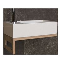 Fonteinset Luca Sanitair Iris 35x18,5x9 cm Omkeerbaar Glans Wit (met kraangat)