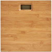 Bamboe houten personen weegschaal 30 x 30 cm   -