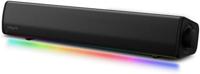 Sound Blaster GS3 Compacte RGB Gaming Soundbar met SuperWide-technologie, gevoed via USB, Bluetooth 5.4, hoofdtelefoonuitgang voor pc en Mac