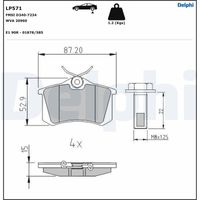 Remblokkenset, schijfrem LP571 - thumbnail