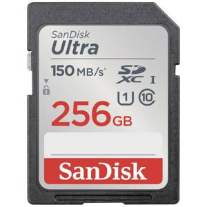 SanDisk SDXC Ultra 256GB (Class 10/UHS-I/150MB/s) SDXC-kaart 256 GB UHS-Class 1 Waterdicht, Schokbestendig