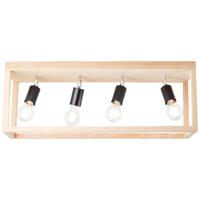 Brilliant Houten plafondlamp Nerea 4-lichts vitrine hout 99439/35